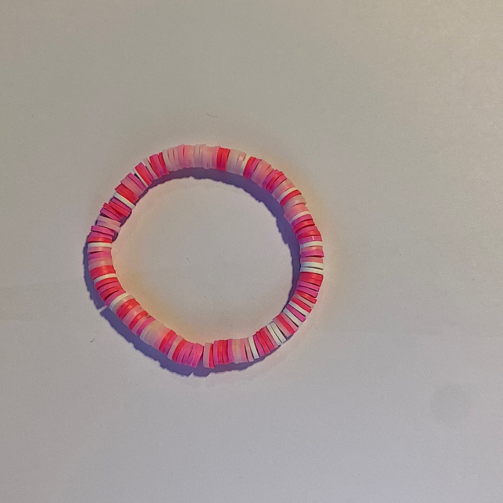 pink handmade bracelet